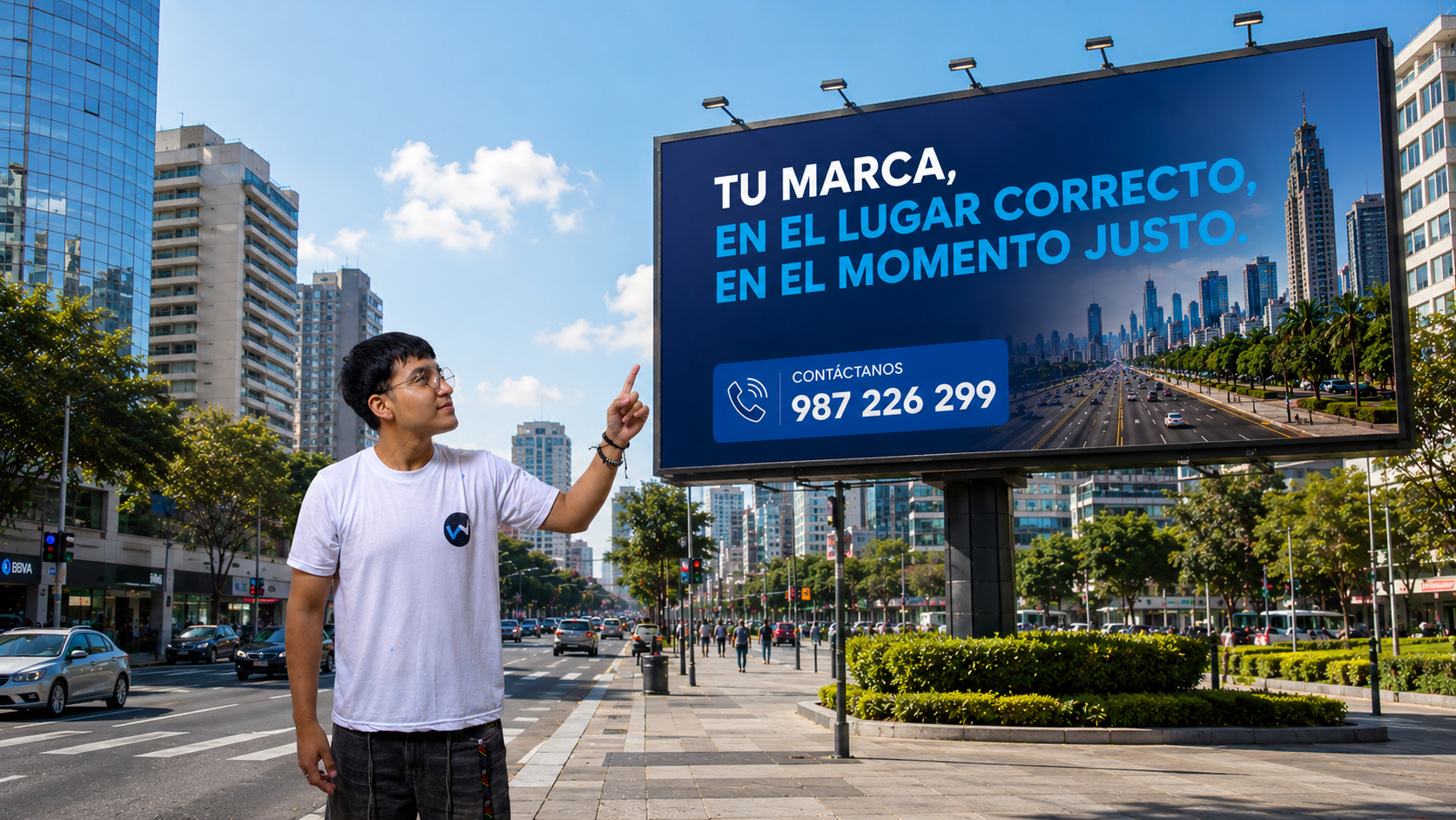 Panel publicitario exterior de Vaya Valla Publicidad
